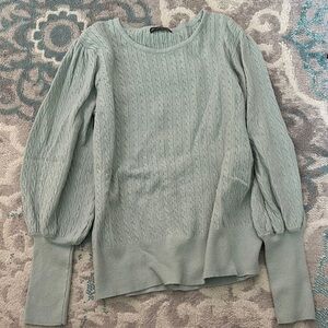 Mint Green Cable Knit Sweater